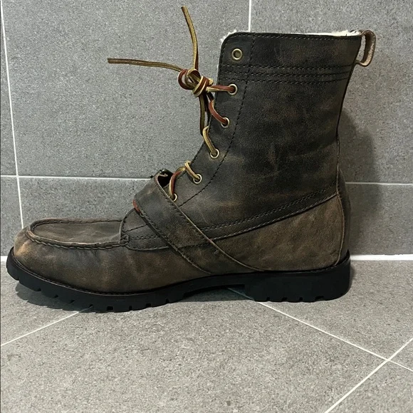 Polo Ralph Lauren Ranger Air Division Boots Faux Shearling Mens Size 12